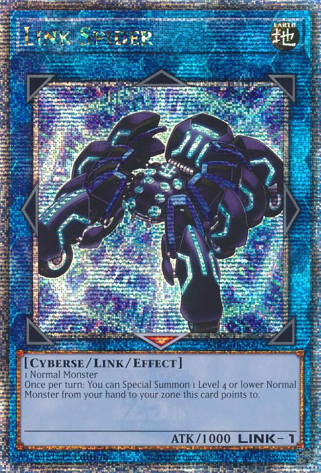 Link Spider (Quarter Century Secret Rare) MP24-EN045 card from 25th Anniversary Tin: Dueling Mirrors