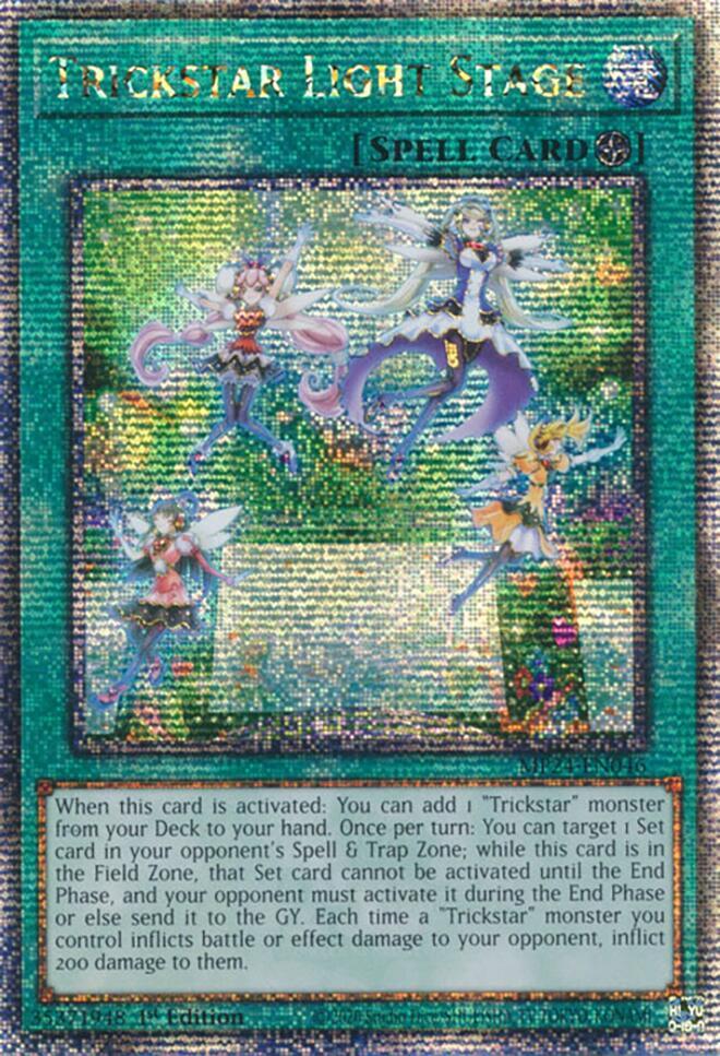 Trickstar Light Stage (Quarter Century Secret Rare) MP24-EN046 card from 25th Anniversary Tin: Dueling Mirrors