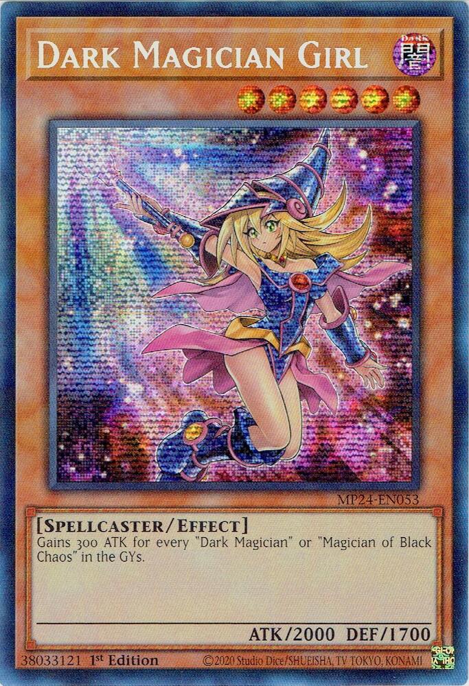 Dark Magician Girl (Alternate Art) MP24-EN053 card from 25th Anniversary Tin: Dueling Mirrors