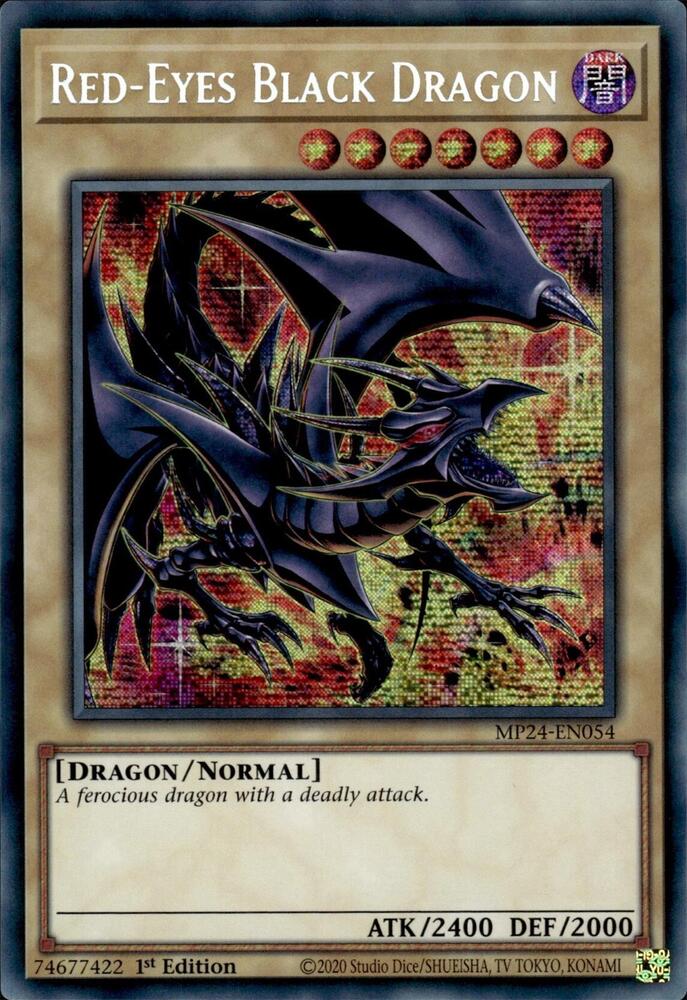 Red-Eyes Black Dragon (Alternate Art) MP24-EN054 card from 25th Anniversary Tin: Dueling Mirrors