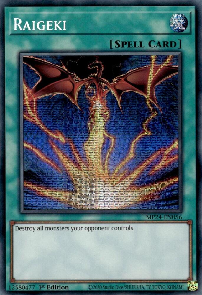 Raigeki (Alternate Art) MP24-EN056 card from 25th Anniversary Tin: Dueling Mirrors