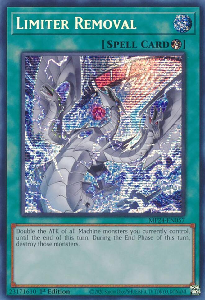 Limiter Removal (Alternate Art) MP24-EN057 card from 25th Anniversary Tin: Dueling Mirrors