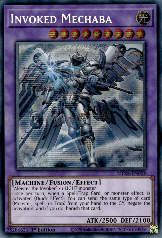 Invoked Mechaba (Alternate Art) MP24-EN059 card from 25th Anniversary Tin: Dueling Mirrors