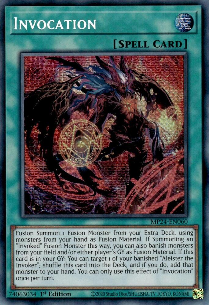 Invocation (Alternate Art) MP24-EN060 card from 25th Anniversary Tin: Dueling Mirrors