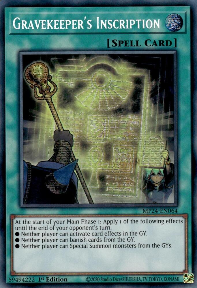 Gravekeeper's Inscription MP24-EN064 card from 25th Anniversary Tin: Dueling Mirrors
