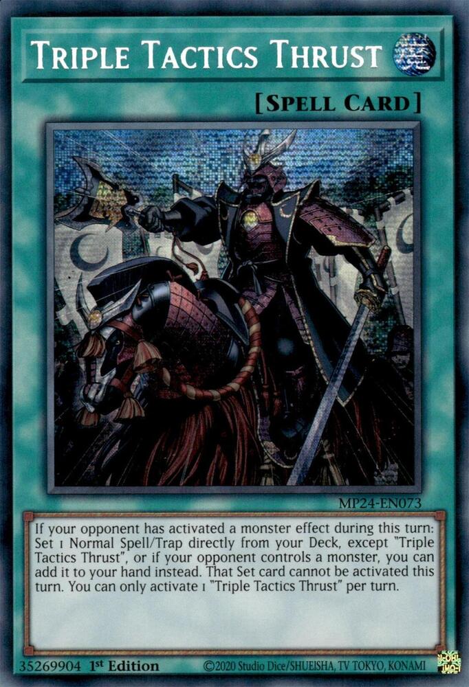 Triple Tactics Thrust MP24-EN073 card from 25th Anniversary Tin: Dueling Mirrors