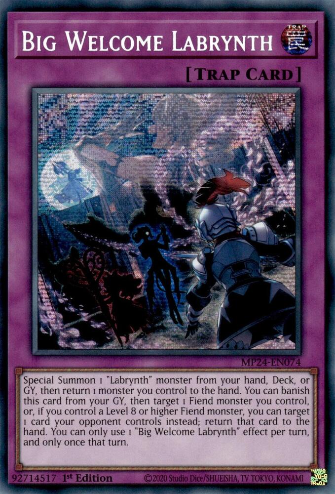 Big Welcome Labrynth MP24-EN074 card from 25th Anniversary Tin: Dueling Mirrors