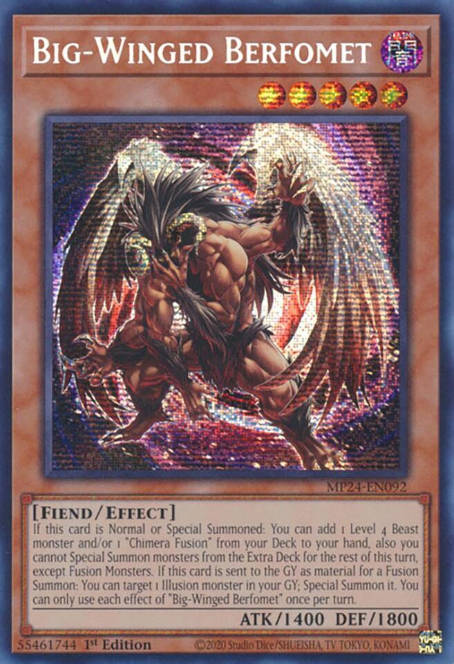 Big-Winged Berfomet MP24-EN092 card from 25th Anniversary Tin: Dueling Mirrors