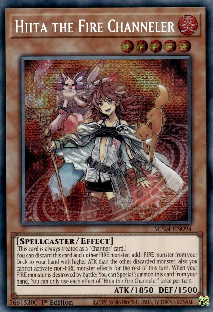 Hiita the Fire Channeler MP24-EN094 card from 25th Anniversary Tin: Dueling Mirrors