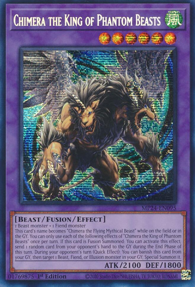 Chimera the King of Phantom Beasts MP24-EN095 card from 25th Anniversary Tin: Dueling Mirrors
