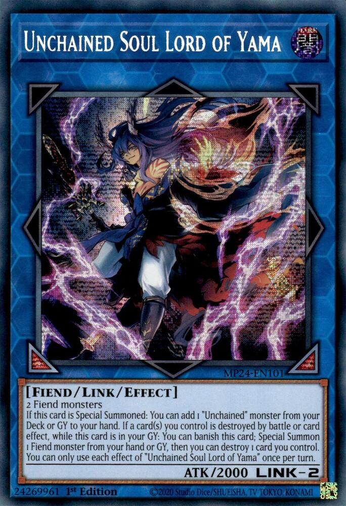 Unchained Soul Lord of Yama MP24-EN101 card from 25th Anniversary Tin: Dueling Mirrors