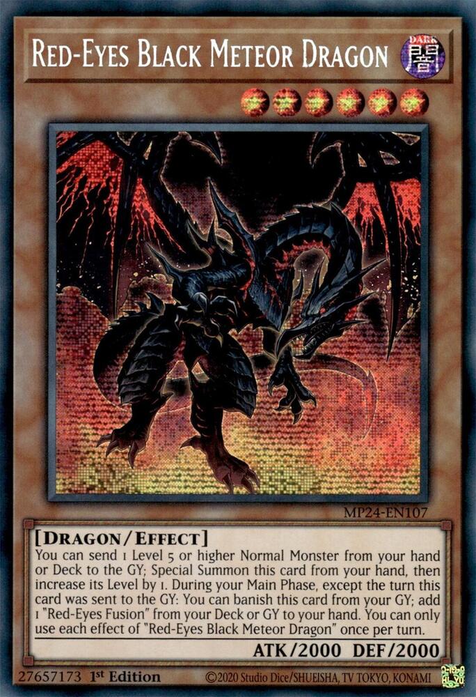 Red-Eyes Black Meteor Dragon MP24-EN107 card from 25th Anniversary Tin: Dueling Mirrors