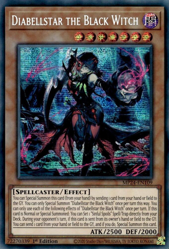 Diabellstar the Black Witch MP24-EN109 card from 25th Anniversary Tin: Dueling Mirrors