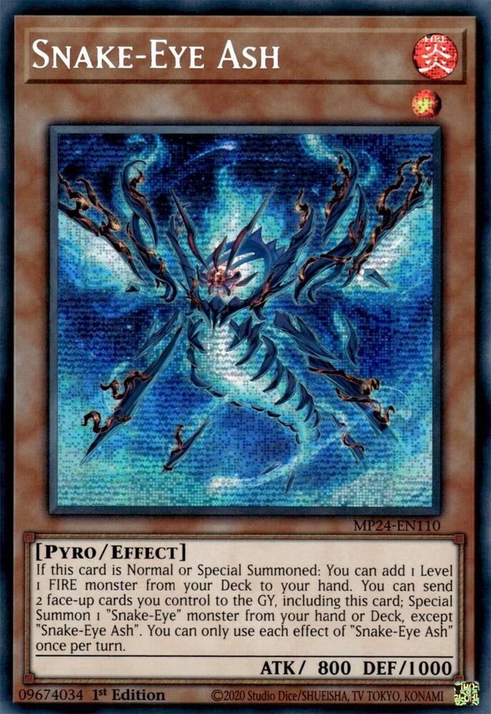 Snake-Eye Ash MP24-EN110 card from 25th Anniversary Tin: Dueling Mirrors