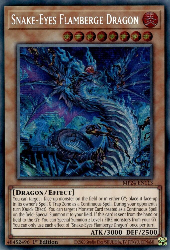 Snake-Eyes Flamberge Dragon MP24-EN113 card from 25th Anniversary Tin: Dueling Mirrors