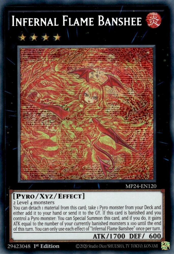 Infernal Flame Banshee MP24-EN120 card from 25th Anniversary Tin: Dueling Mirrors