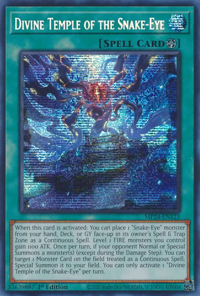 Divine Temple of the Snake-Eye MP24-EN123 card from 25th Anniversary Tin: Dueling Mirrors
