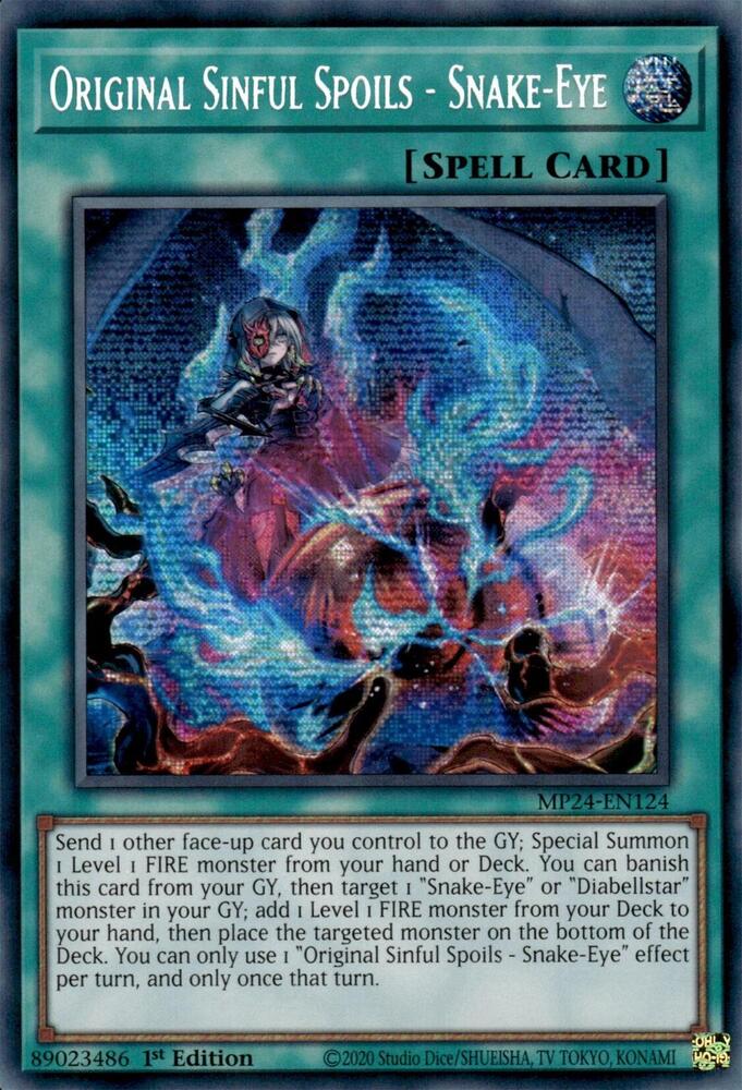Original Sinful Spoils - Snake-Eye MP24-EN124 card from 25th Anniversary Tin: Dueling Mirrors