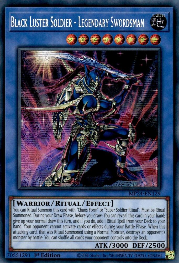 Black Luster Soldier - Legendary Swordsman MP24-EN129 card from 25th Anniversary Tin: Dueling Mirrors