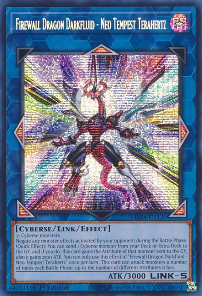 Firewall Dragon Darkfluid - Neo Tempest Terahertz MP24-EN130 card from 25th Anniversary Tin: Dueling Mirrors