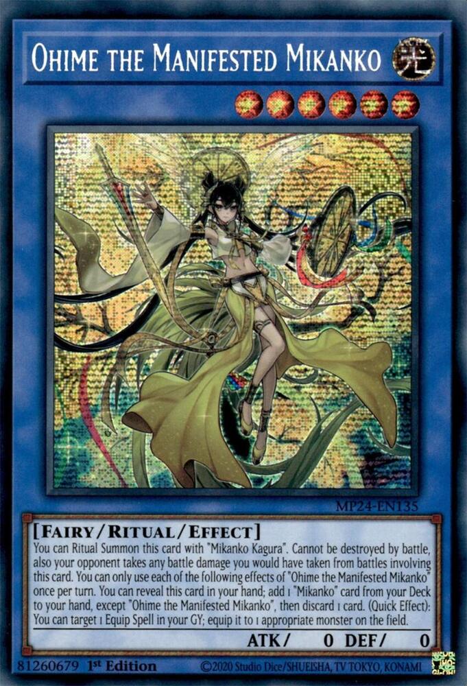 Ohime the Manifested Mikanko MP24-EN135 card from 25th Anniversary Tin: Dueling Mirrors
