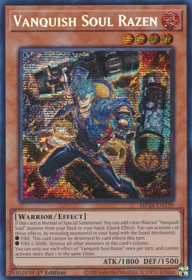 Vanquish Soul Razen MP24-EN139 card from 25th Anniversary Tin: Dueling Mirrors