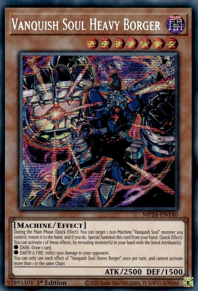 Vanquish Soul Heavy Borger MP24-EN140 card from 25th Anniversary Tin: Dueling Mirrors