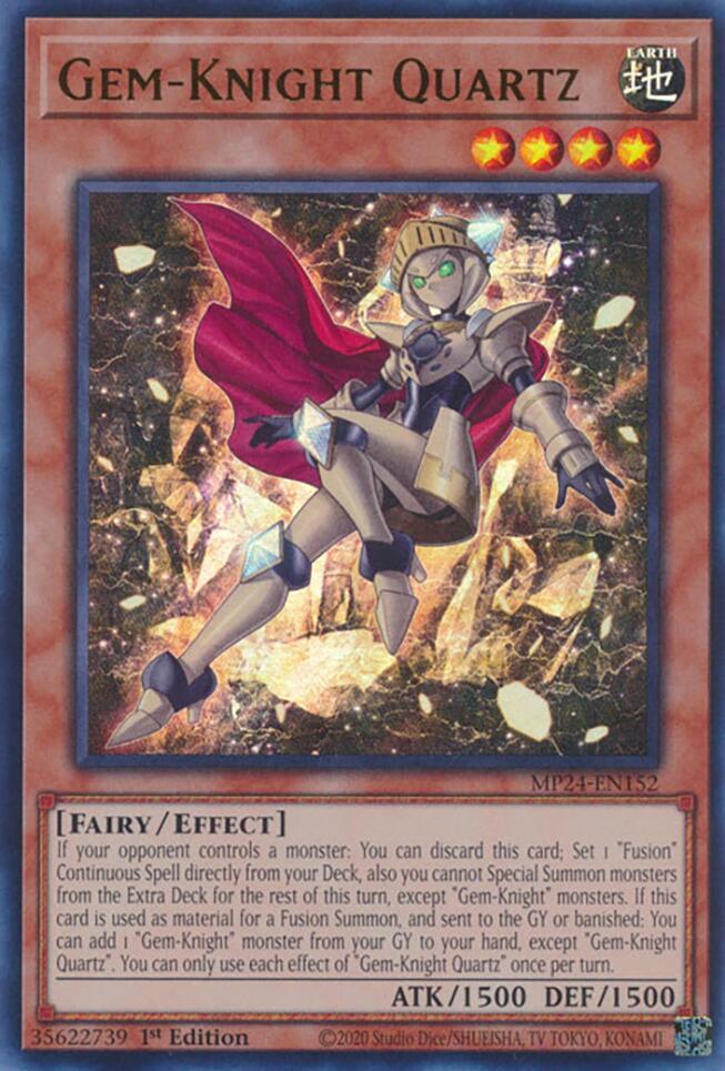 Gem-Knight Quartz MP24-EN152 card from 25th Anniversary Tin: Dueling Mirrors