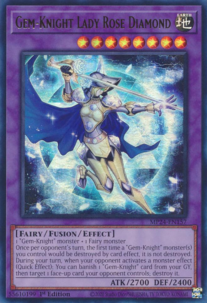 Gem-Knight Lady Rose Diamond MP24-EN157 card from 25th Anniversary Tin: Dueling Mirrors