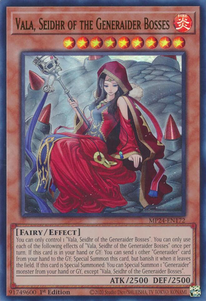 Vala, Seidhr of the Generaider Bosses MP24-EN172 card from 25th Anniversary Tin: Dueling Mirrors