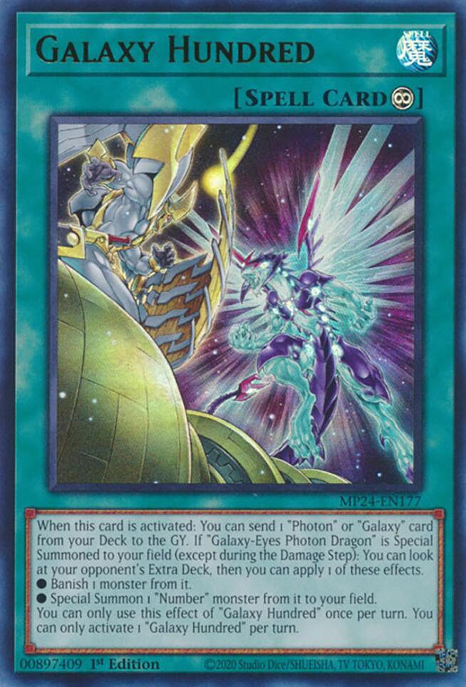 Galaxy Hundred MP24-EN177 card from 25th Anniversary Tin: Dueling Mirrors