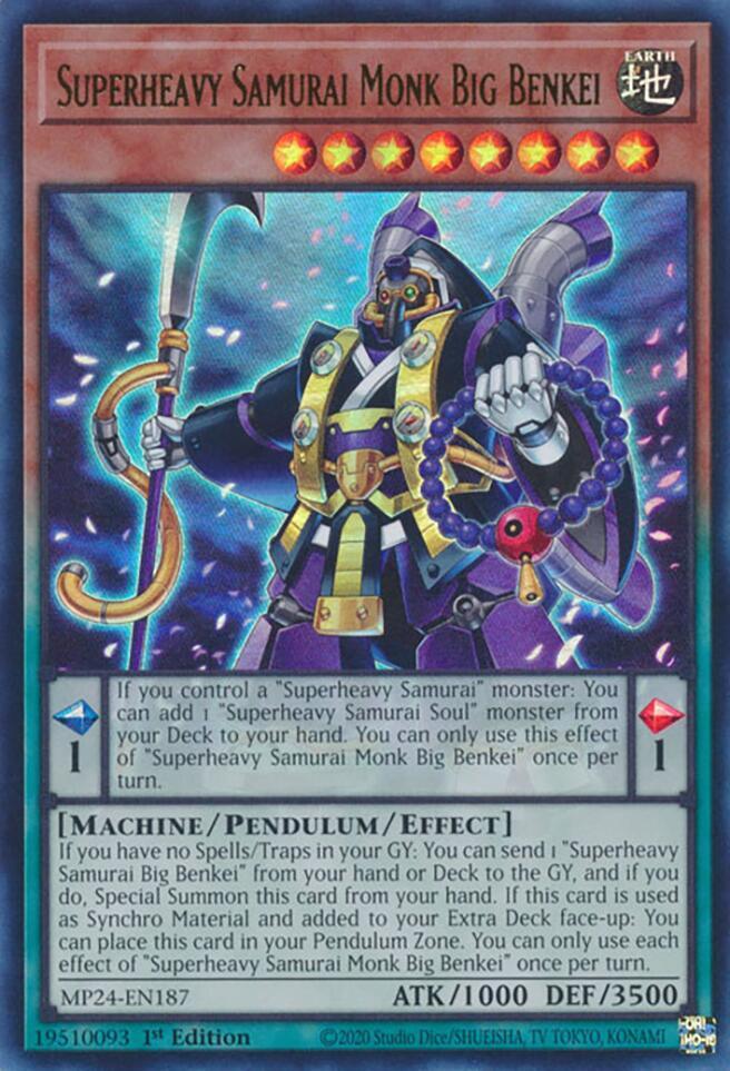 Superheavy Samurai Monk Big Benkei MP24-EN187 card from 25th Anniversary Tin: Dueling Mirrors