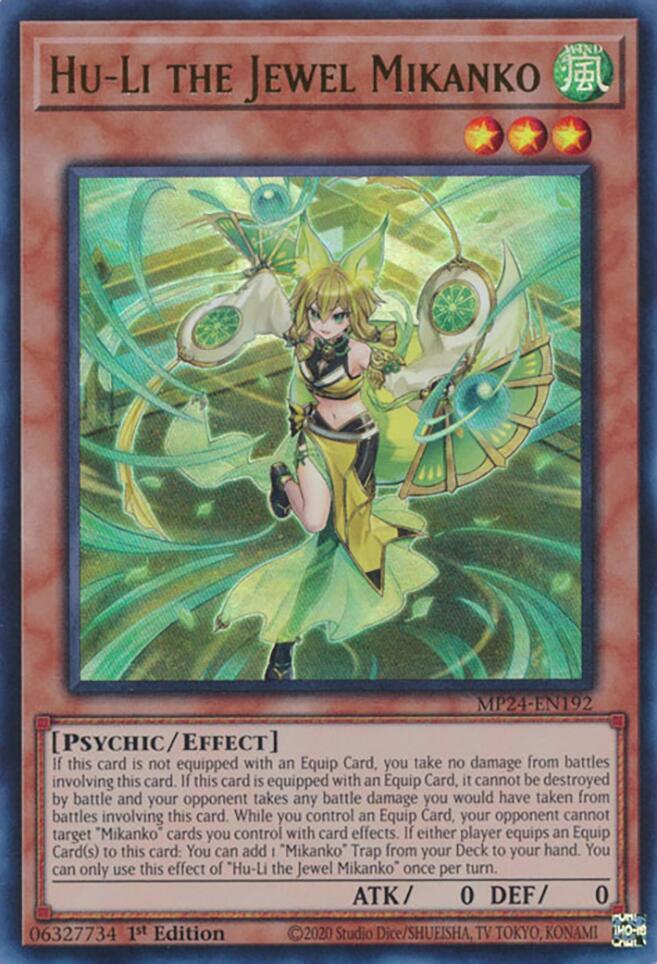 Hu-Li the Jewel Mikanko MP24-EN192 card from 25th Anniversary Tin: Dueling Mirrors