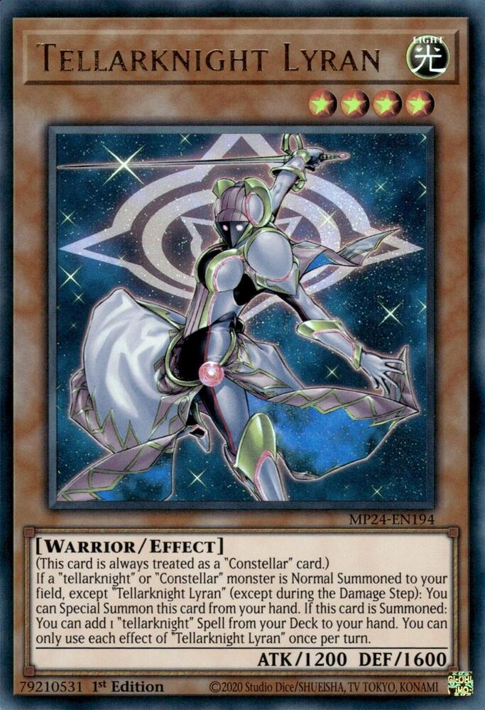 Tellarknight Lyran MP24-EN194 card from 25th Anniversary Tin: Dueling Mirrors