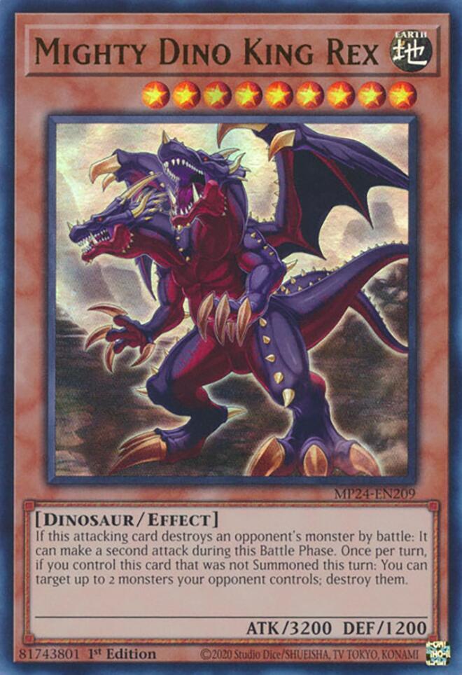 Mighty Dino King Rex MP24-EN209 card from 25th Anniversary Tin: Dueling Mirrors