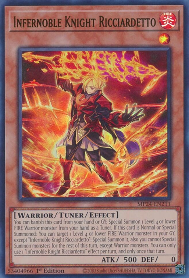 Infernoble Knight Ricciardetto MP24-EN211 card from 25th Anniversary Tin: Dueling Mirrors