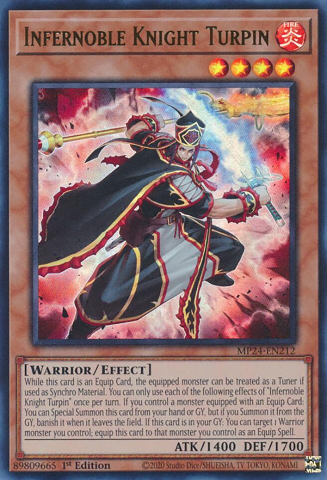 Infernoble Knight Turpin MP24-EN212 card from 25th Anniversary Tin: Dueling Mirrors