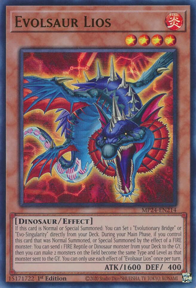 Evolsaur Lios MP24-EN214 card from 25th Anniversary Tin: Dueling Mirrors