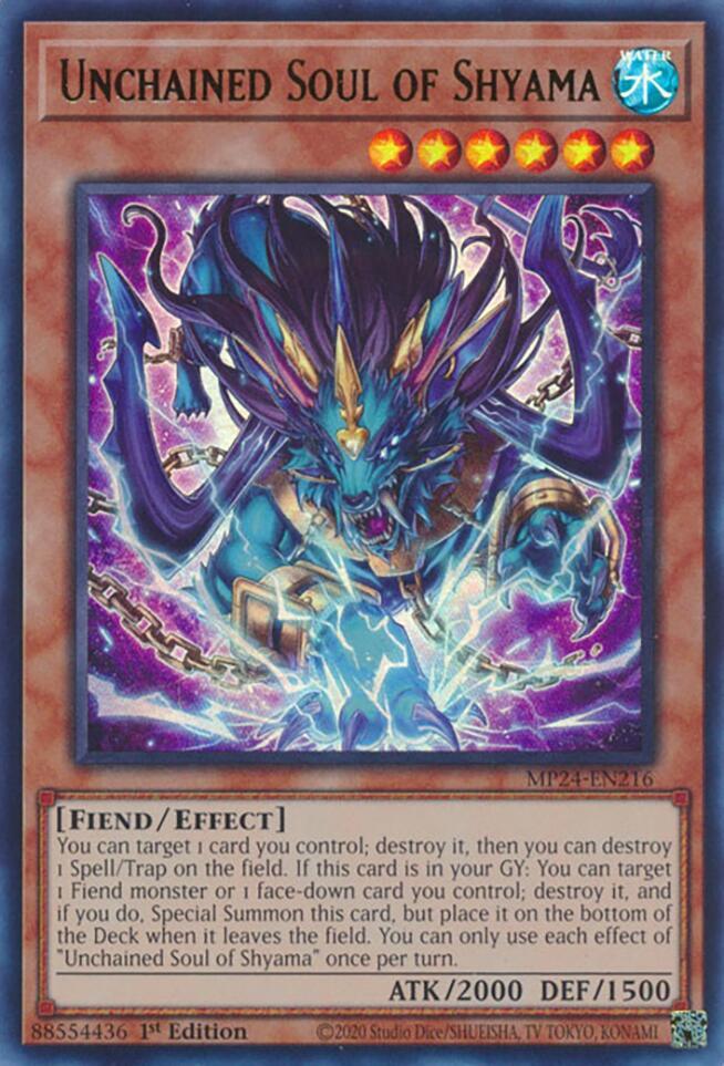 Unchained Soul of Shyama MP24-EN216 card from 25th Anniversary Tin: Dueling Mirrors