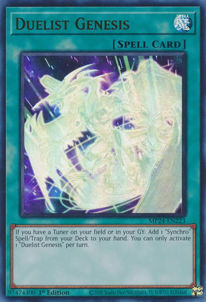 Duelist Genesis MP24-EN223 card from 25th Anniversary Tin: Dueling Mirrors