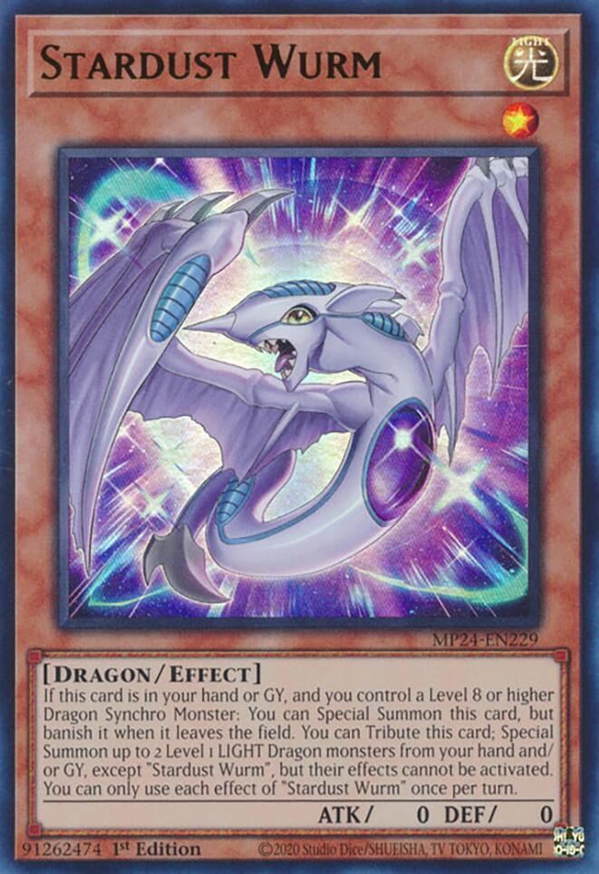 Stardust Wurm MP24-EN229 card from 25th Anniversary Tin: Dueling Mirrors