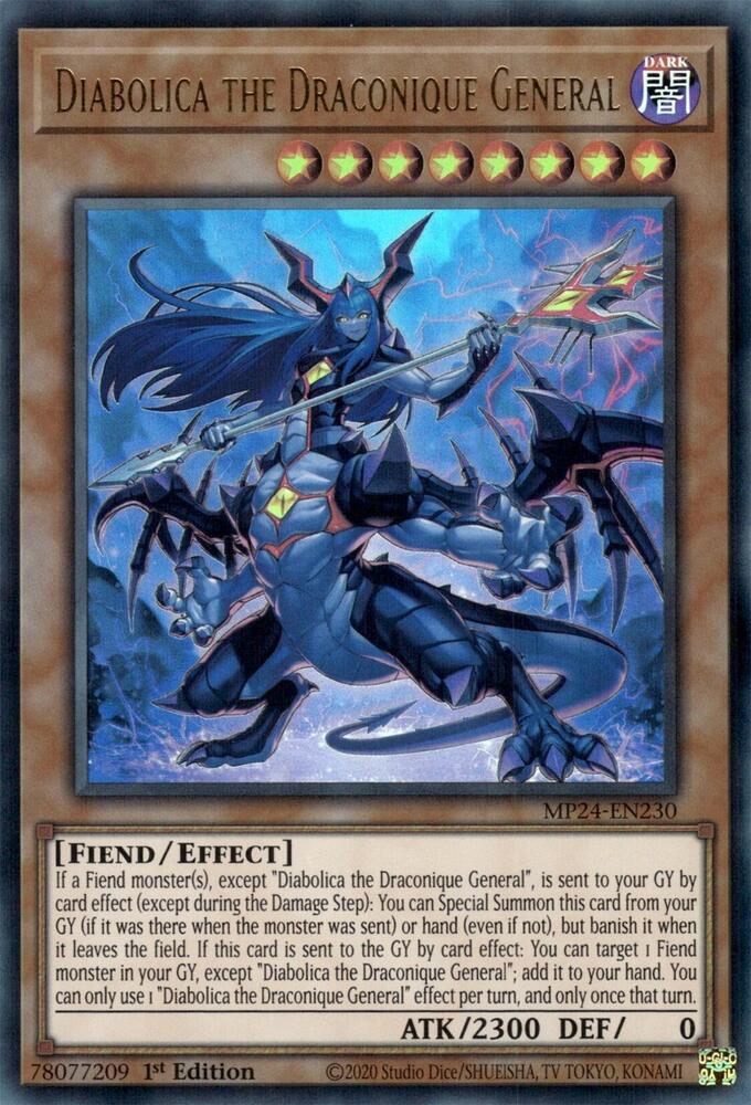 Diabolica the Draconique General MP24-EN230 card from 25th Anniversary Tin: Dueling Mirrors