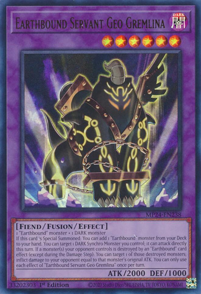 Earthbound Servant Geo Gremlina MP24-EN238 card from 25th Anniversary Tin: Dueling Mirrors