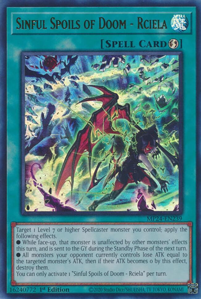 Sinful Spoils of Doom - Rciela MP24-EN239 card from 25th Anniversary Tin: Dueling Mirrors