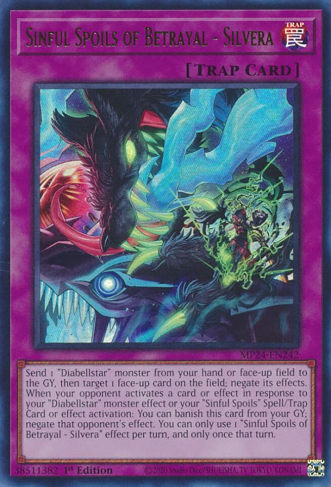 Sinful Spoils of Betrayal - Silvera MP24-EN242 card from 25th Anniversary Tin: Dueling Mirrors