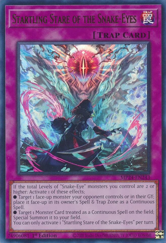 Startling Stare of the Snake-Eyes MP24-EN243 card from 25th Anniversary Tin: Dueling Mirrors