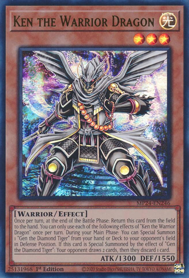 Ken the Warrior Dragon MP24-EN246 card from 25th Anniversary Tin: Dueling Mirrors