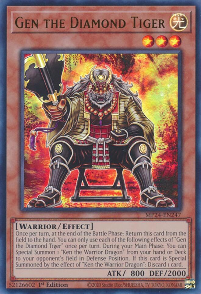 Gen the Diamond Tiger MP24-EN247 card from 25th Anniversary Tin: Dueling Mirrors