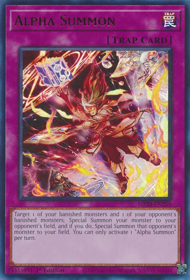 Alpha Summon MP24-EN256 card from 25th Anniversary Tin: Dueling Mirrors