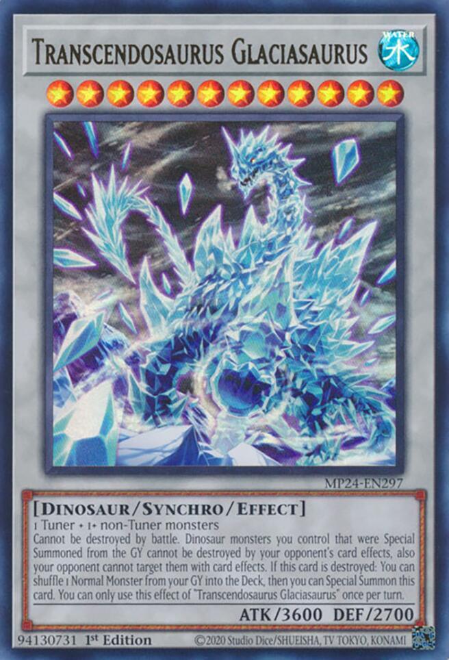 Transcendosaurus Glaciasaurus MP24-EN297 card from 25th Anniversary Tin: Dueling Mirrors